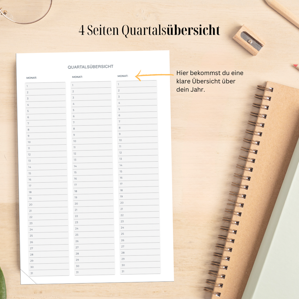 Hybrid Tagesplaner: Berry Edition (6 Monate, A5+, undatiert)