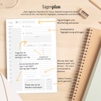 Hybrid Tagesplaner: Berry Edition (6 Monate, A5+, undatiert)