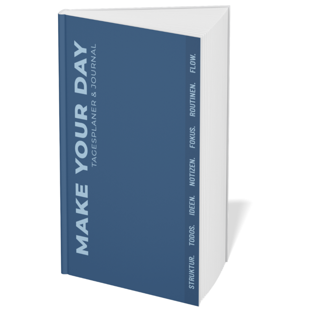 Hybrid Tagesplaner: Blue Edition (6 Monate, A5+, undatiert)