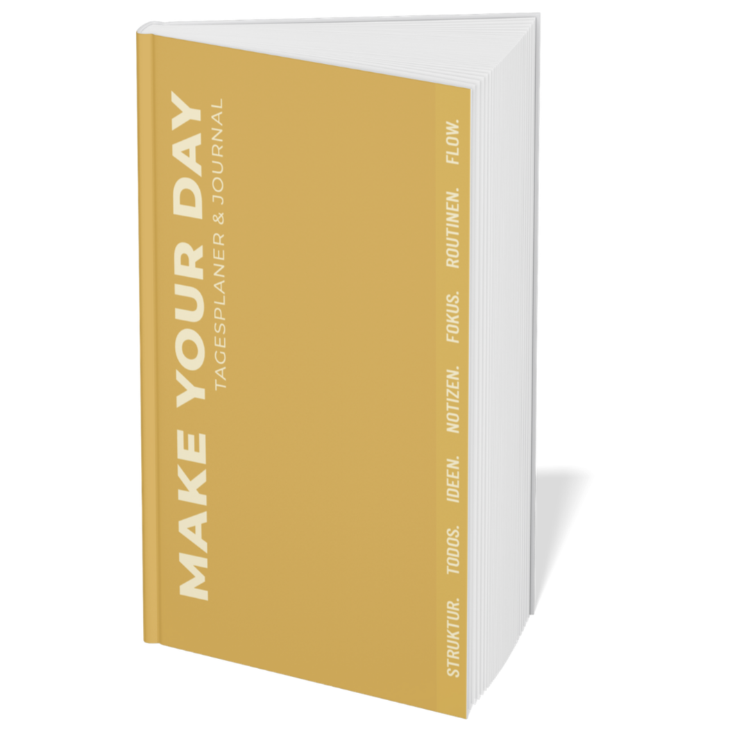 Hybrid Tagesplaner: Ocker Edition (6 Monate, A5+, undatiert)